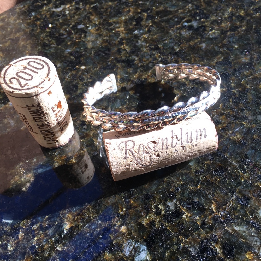 2 for $10 sale silver ( color) cuff bracelet twisted pattern men’s women’s